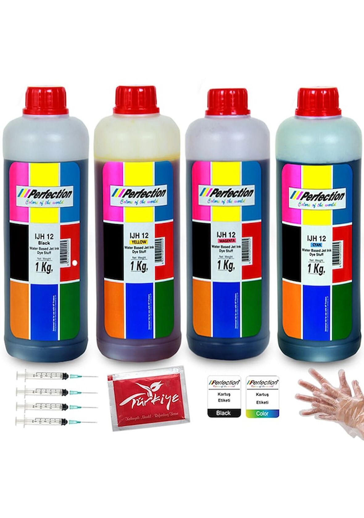 Perfection HP 652 HP 651 HP 650 Uyumlu Kartuş Dolum Takım 4 x 1 KG