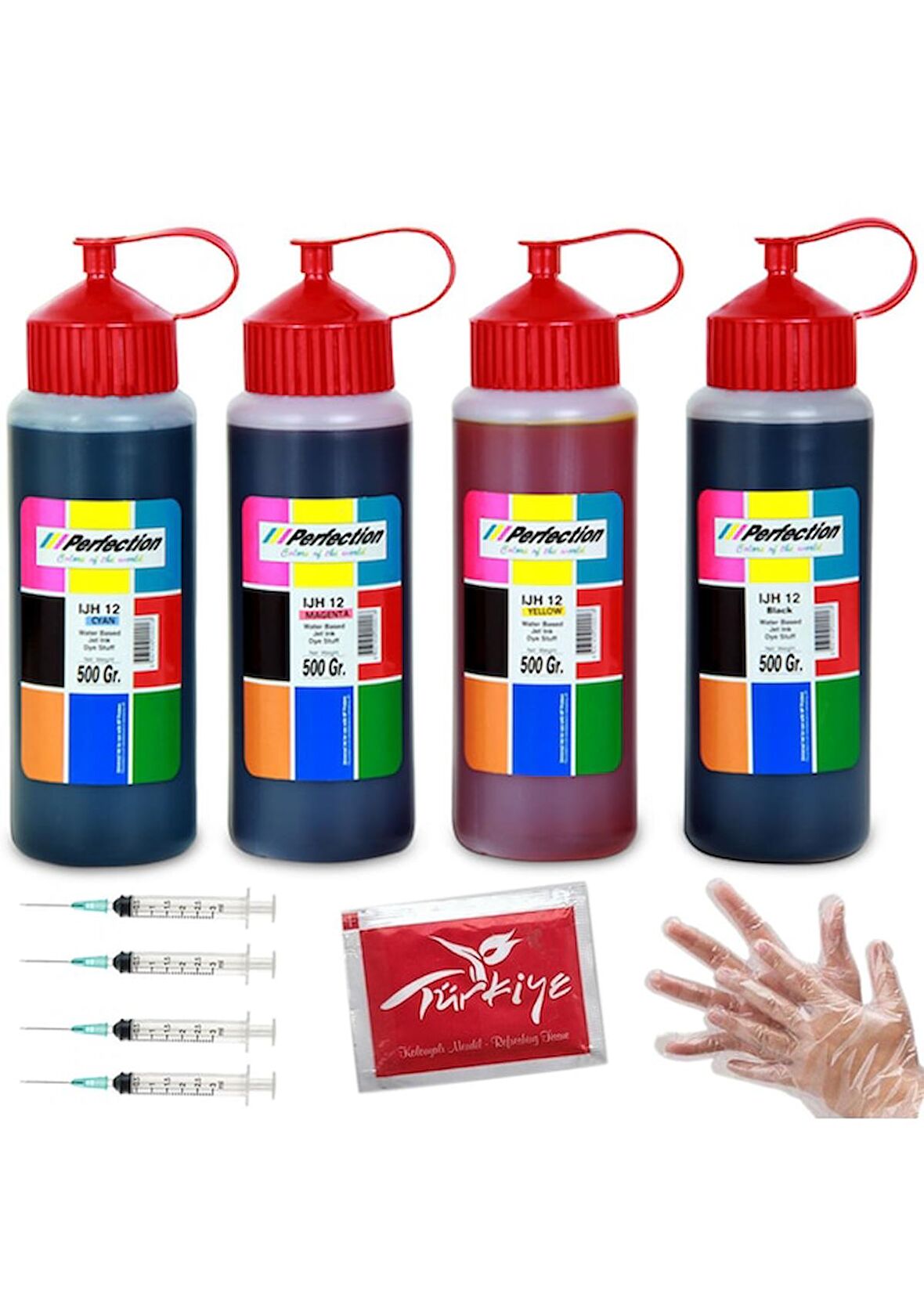 Perfection Tüm Bi̇tmeyen Kartuş Yazicilara Uyumlu  Mürekkep Seti