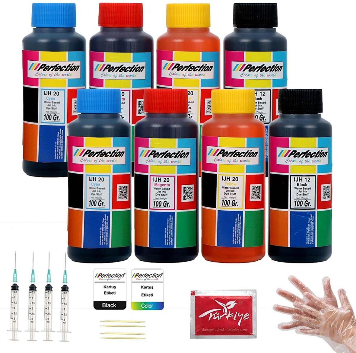 Canon 2 Kartuşlu Yazıcılar İçin +++plus Mürekkep Seti 8x100 Ml.