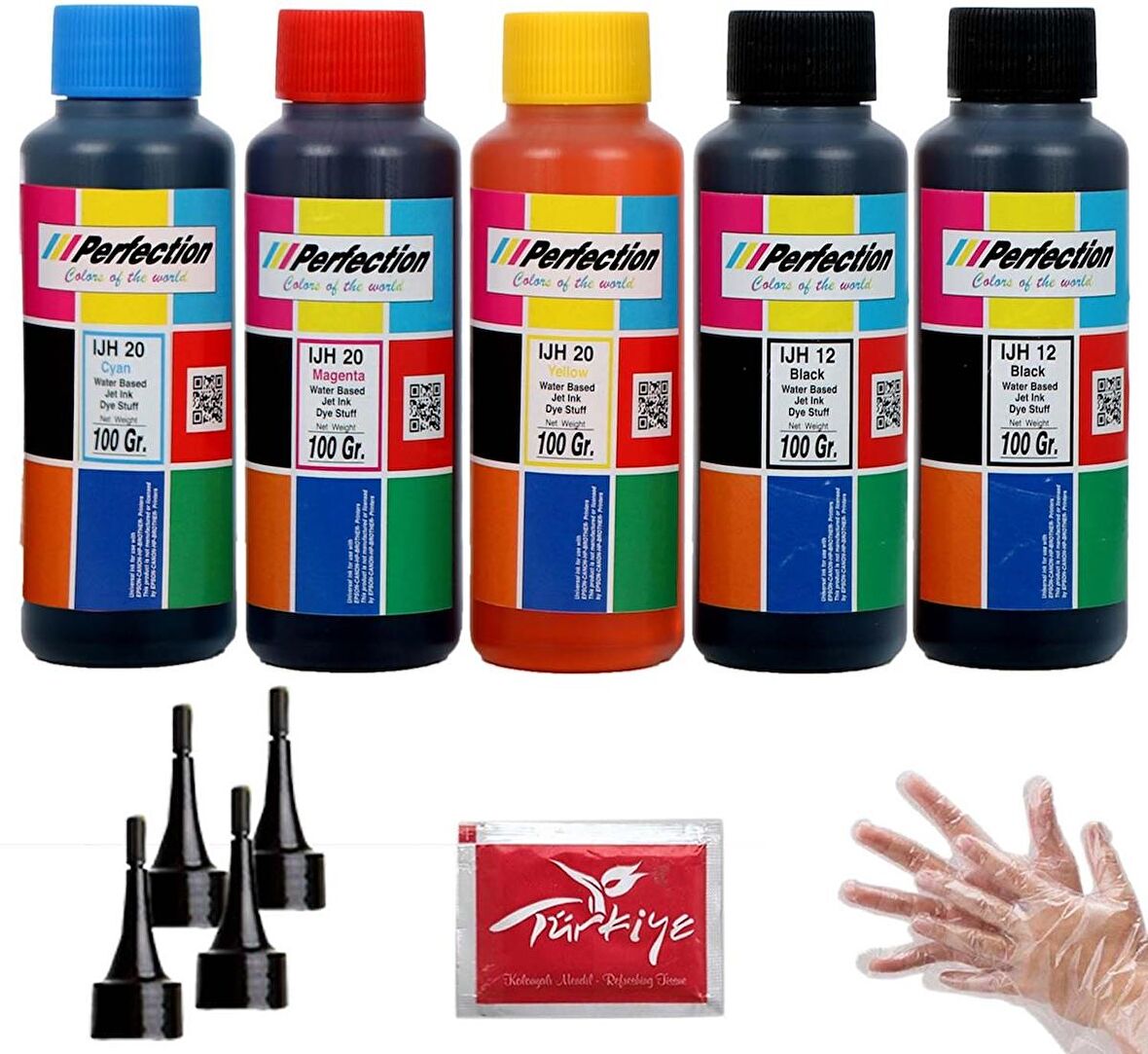 Epson L Serisi Tanklı Yazıcılar İçin +++plus Mürekkep Seti 5x100 Ml.