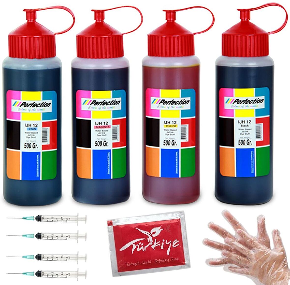 Perfection Hp Smart Tank 410-412-585-580-516-615 Uyumlu Mürekkep Dolum Seti 4x500 Ml. 25.000 Sf.
