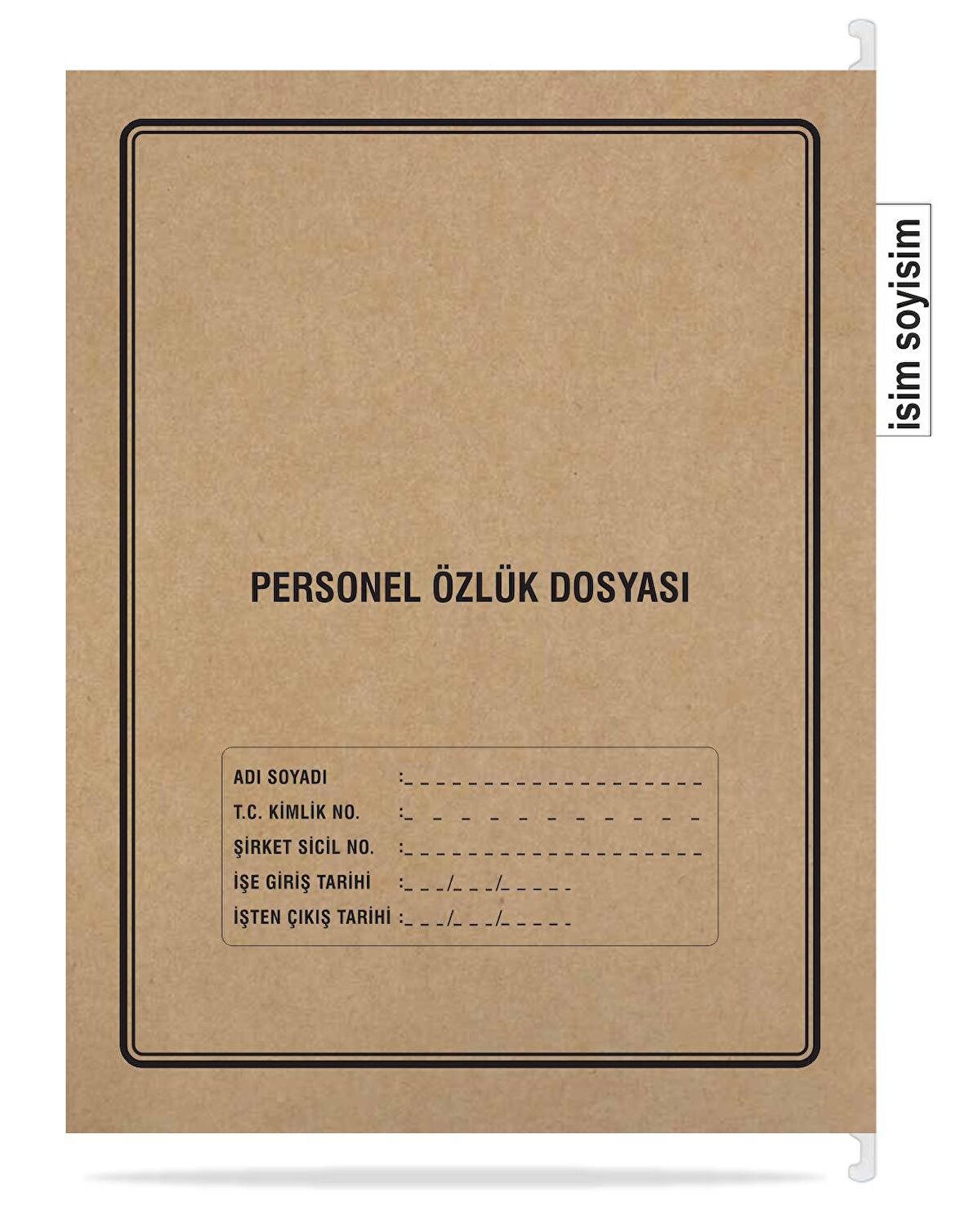 Metal Askılı Personel Özlük Dosyası 4 Yapraklı 1 Adet