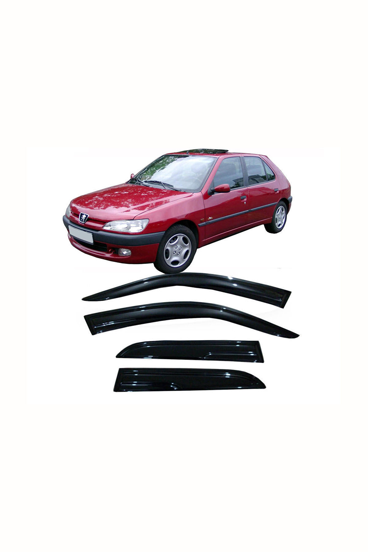 PEUGEOT 306 CAM RÜZGARLIĞI 4 KAPILI MODELLER İÇİN 4 PARÇA