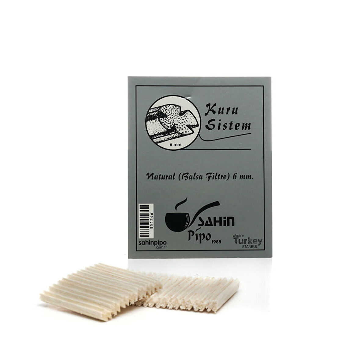 Şahin 6mm Üçgen Balsa Pipo Filtresi (34 Adet) (351247)