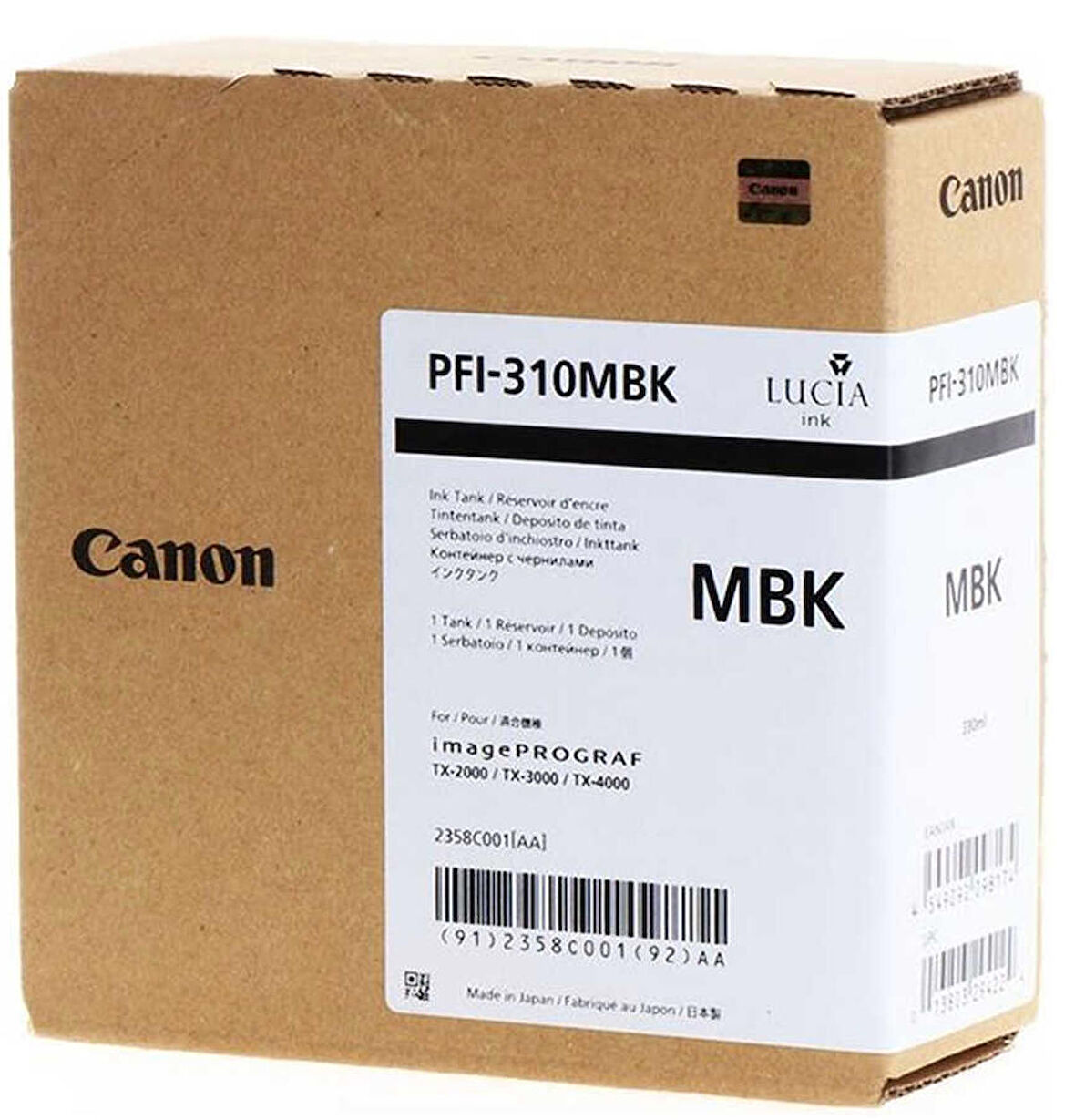Canon PFI-310MBK Mat Siyah Orjinal Kartuş - TM-2000 / TM-3000
