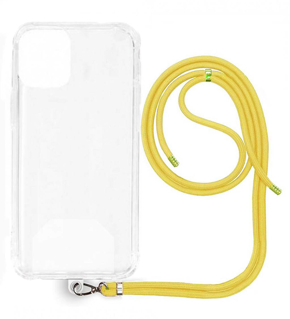 Xiaomi Mi 13 T İp Askılı Şeffaf Silikon Kılıf Sarı