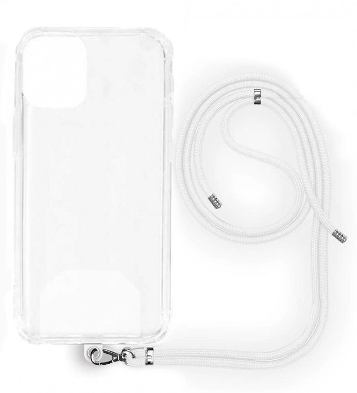 Xiaomi Mi 13 Pro İp Askılı Şeffaf Silikon Kılıf Beyaz
