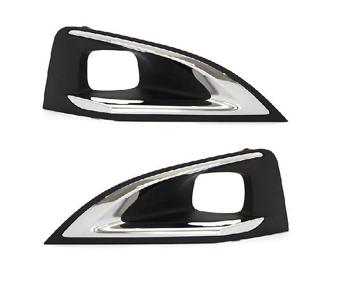 Peugeot 3008 2016 Sonrası Kromlu Sis Farı Kapağı Seti Sağ Sol