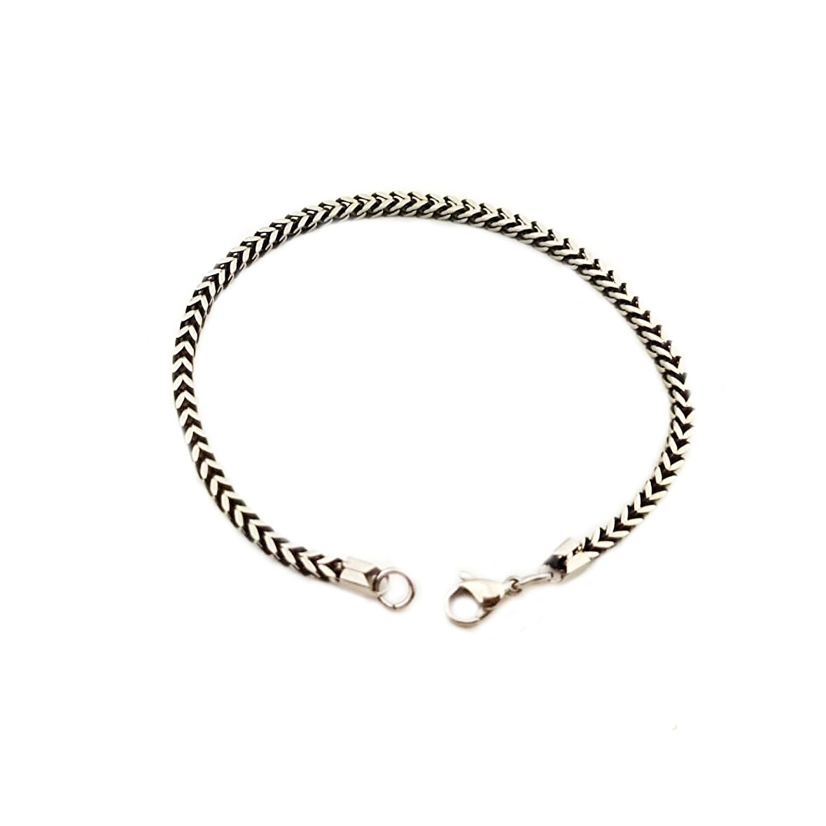 Pigado 316L Paslanmaz Çelik Kare Zincir Erkek Bileklik