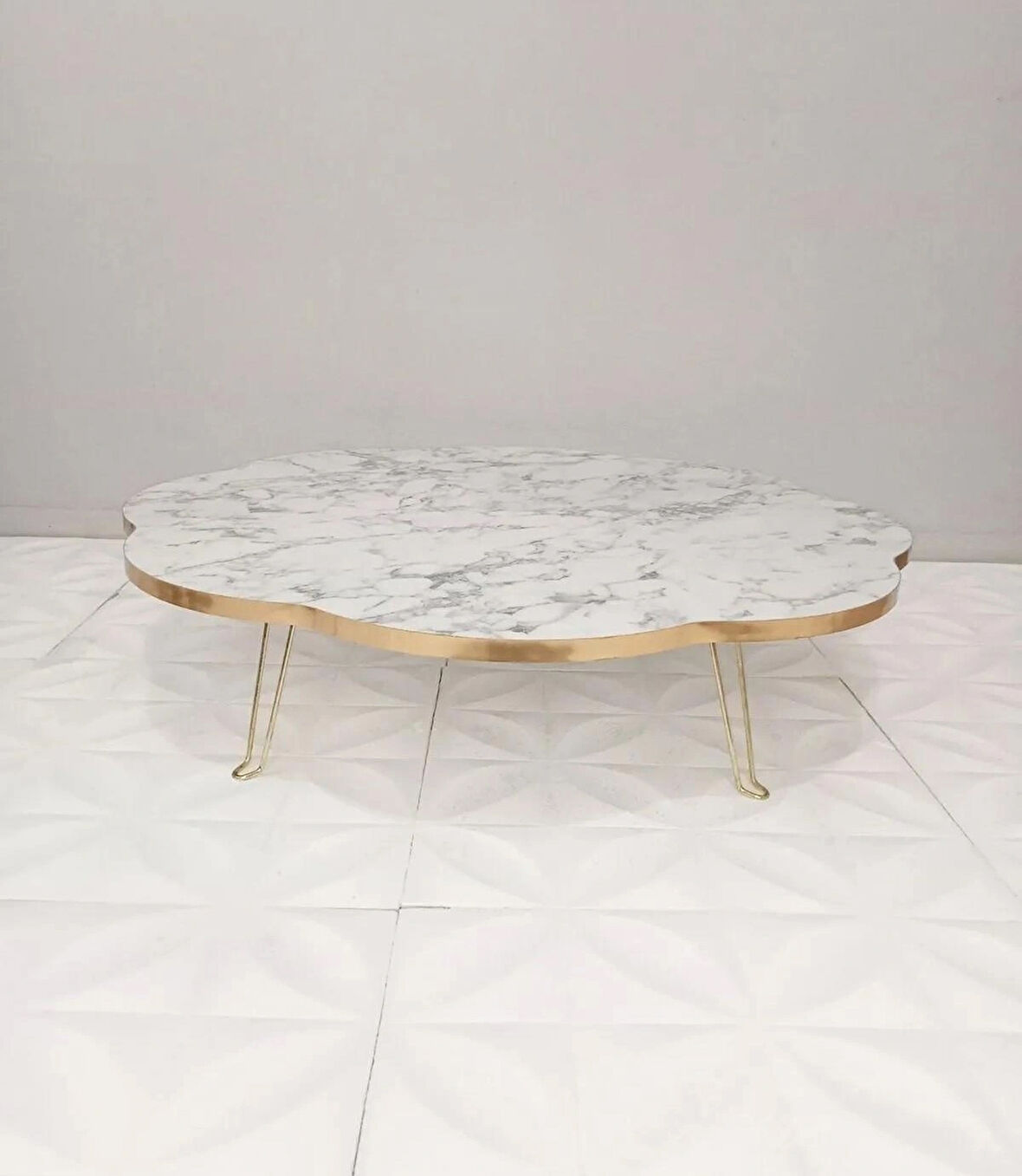 GOLD DETAYLI 90 CM PAPATYA YER SOFRASI