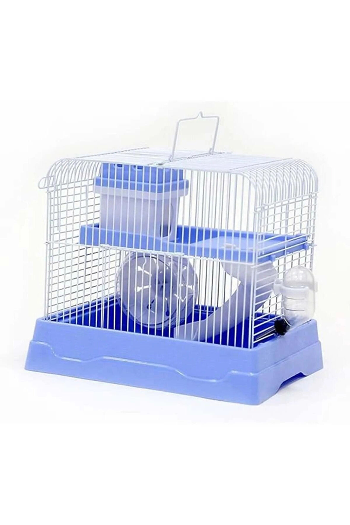  Kıvrımlı Hamster Kafesi Mavi 30x23x26 Cm