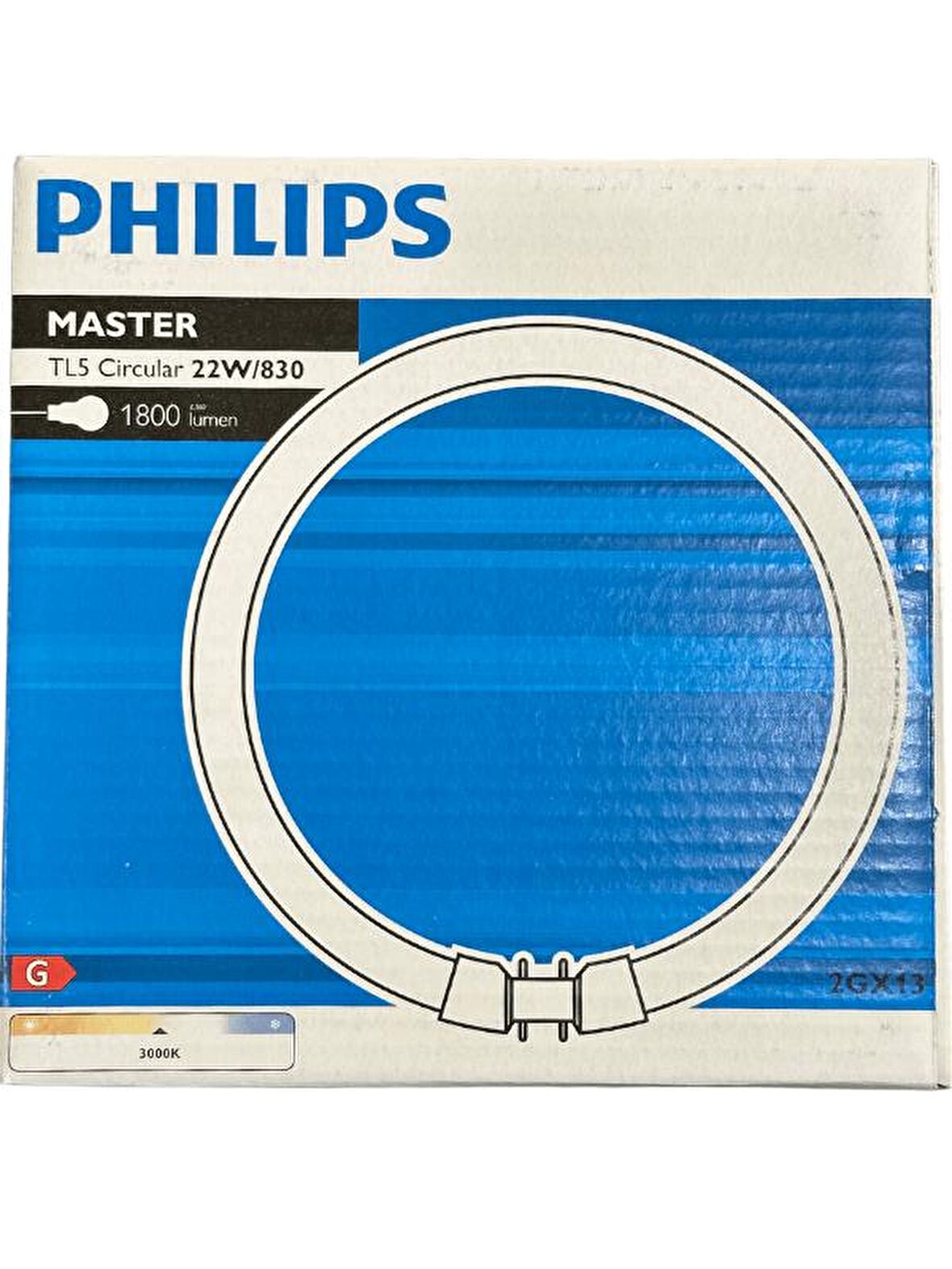 Philips Master TL5 Circular 22W 830 3000K (Sarı Işık) 2GX13 Duylu Simit Floresan