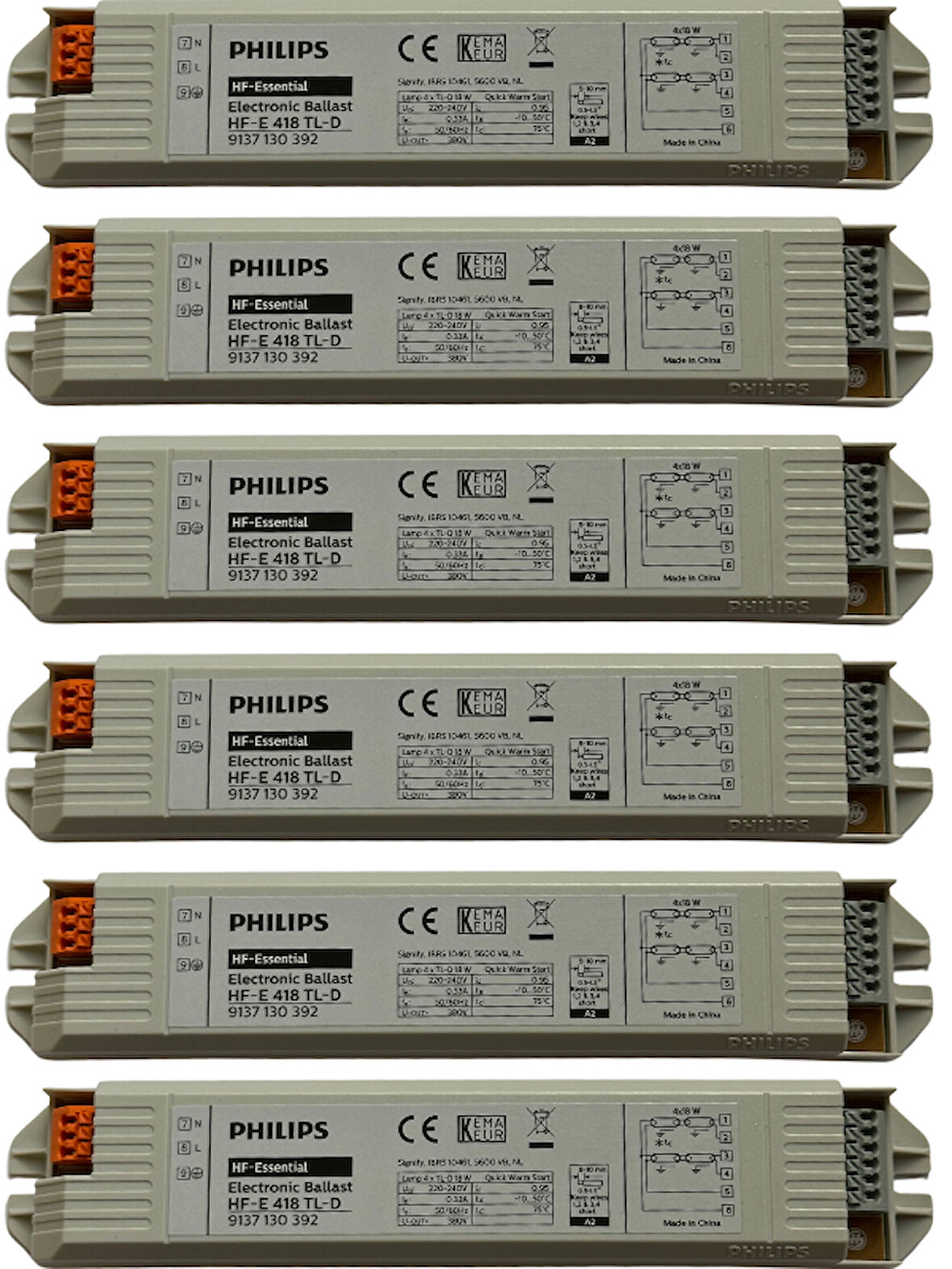 Philips Hf-E 4X18W Elektronik Balast (6 Adet)