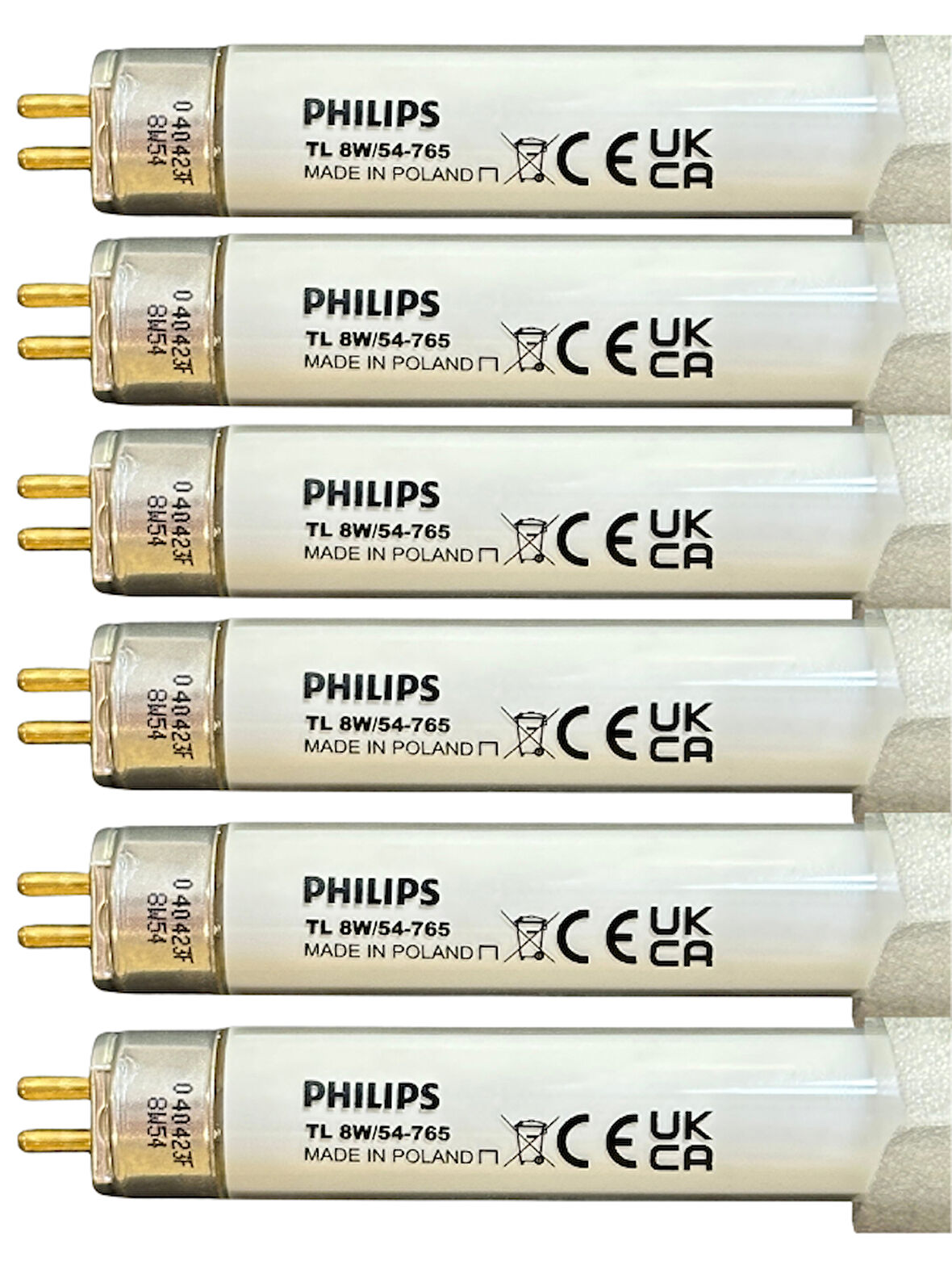 (6 Adet) Philips 8W 765 Beyaz Işık (6500K) G5 Duylu T5 Floresan