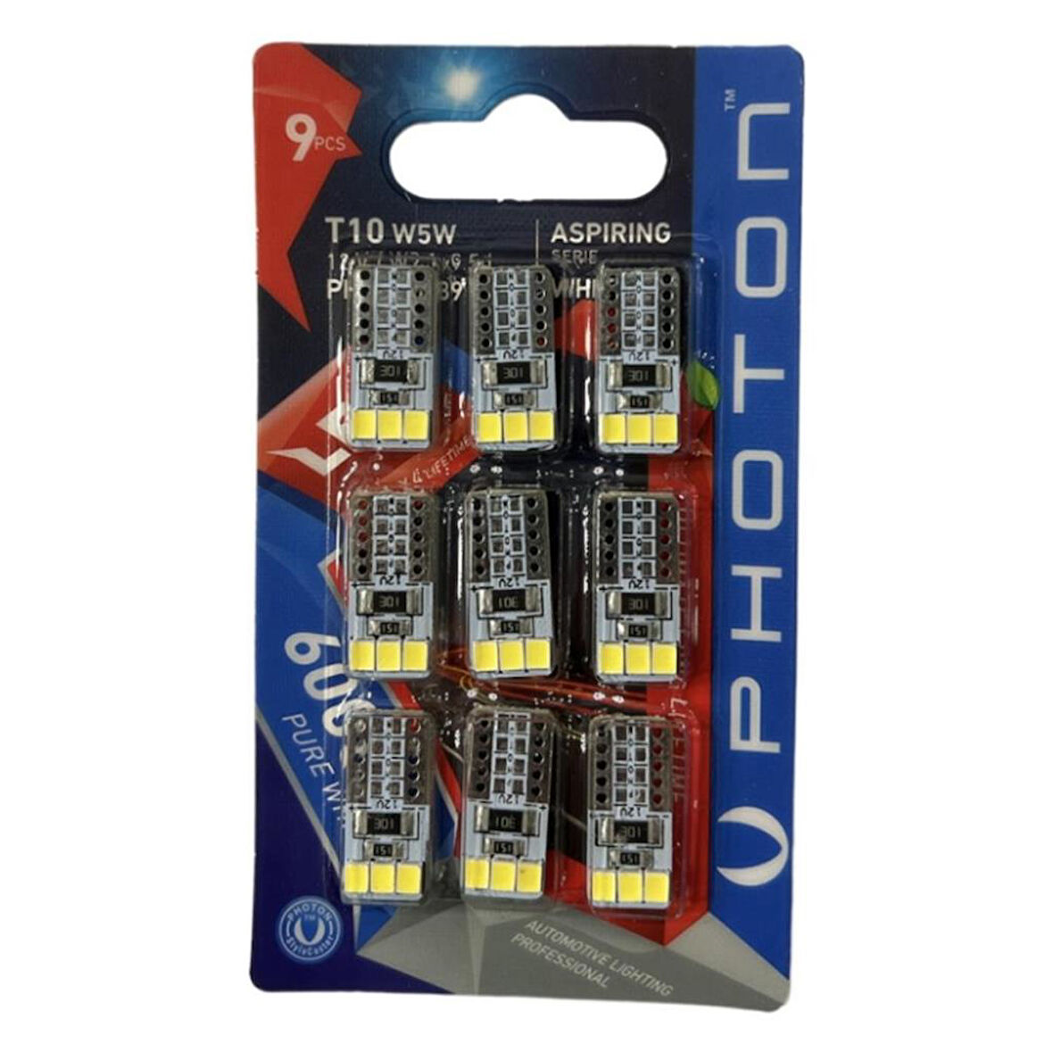 T10 W5W 12V 10SMD LED Aspiring Serie (9'lu Blester)