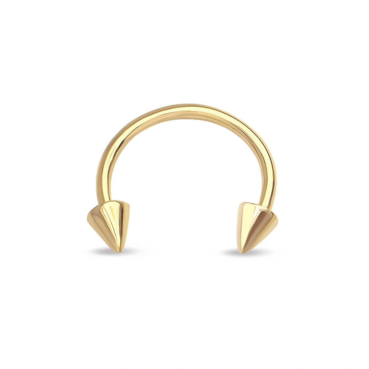 Yarım Halka Kıkırdak Altın Piercing Küpe