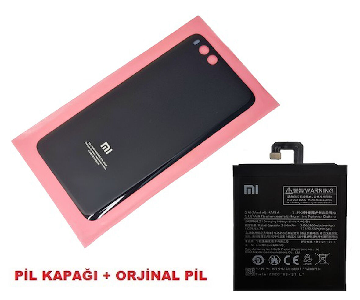 Xiaomi Mi NOTE 3 Arka Kapak Batarya Pil Kapağı + PİL (CAM) SİYAH
