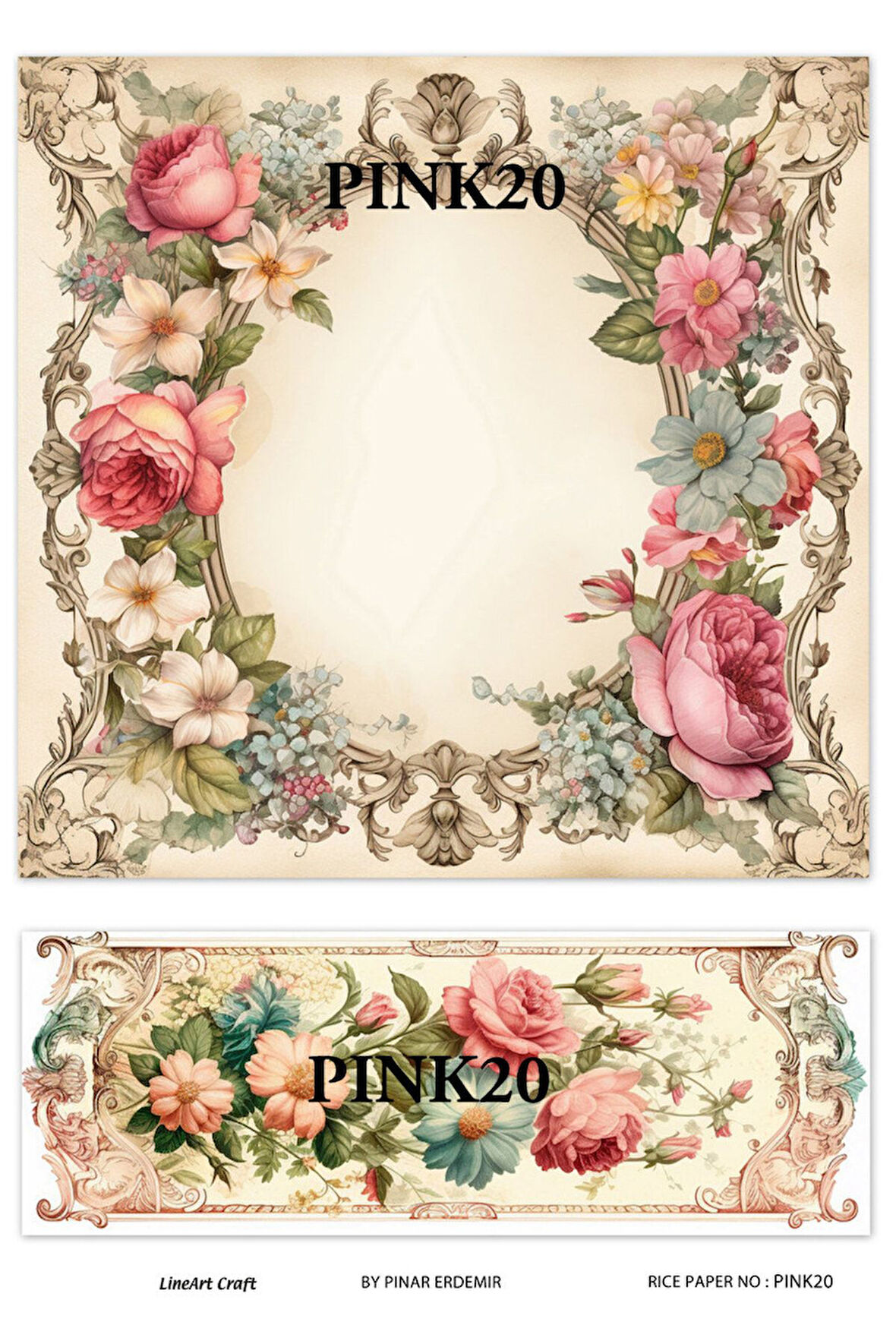Lineart Pirinç Dekopaj PINK20