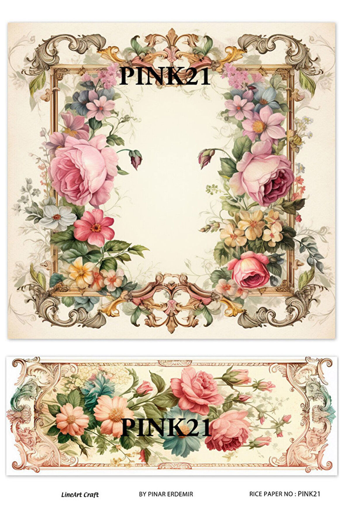 Lineart Pirinç Dekopaj PINK21