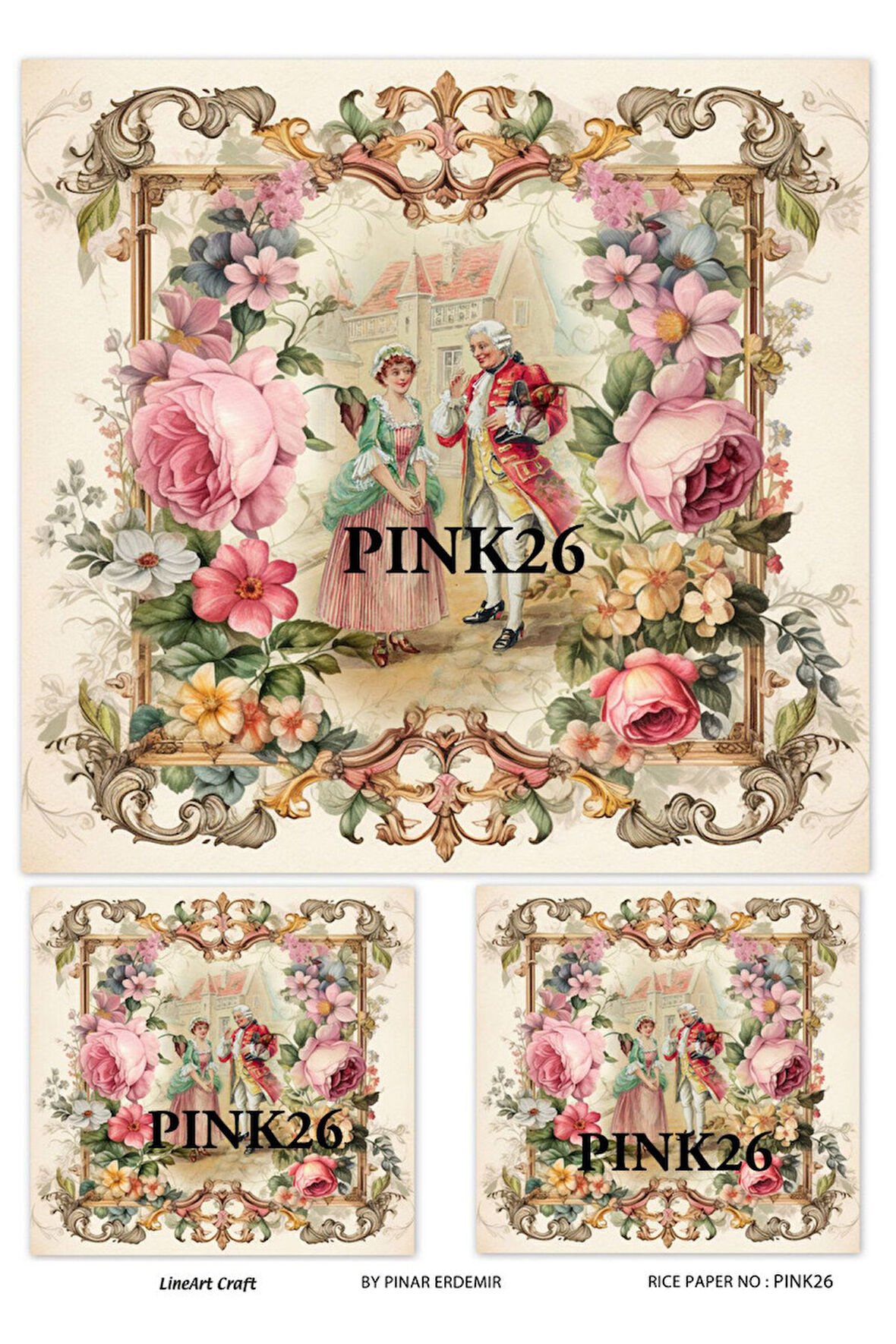 Lineart Pirinç Dekopaj PINK26