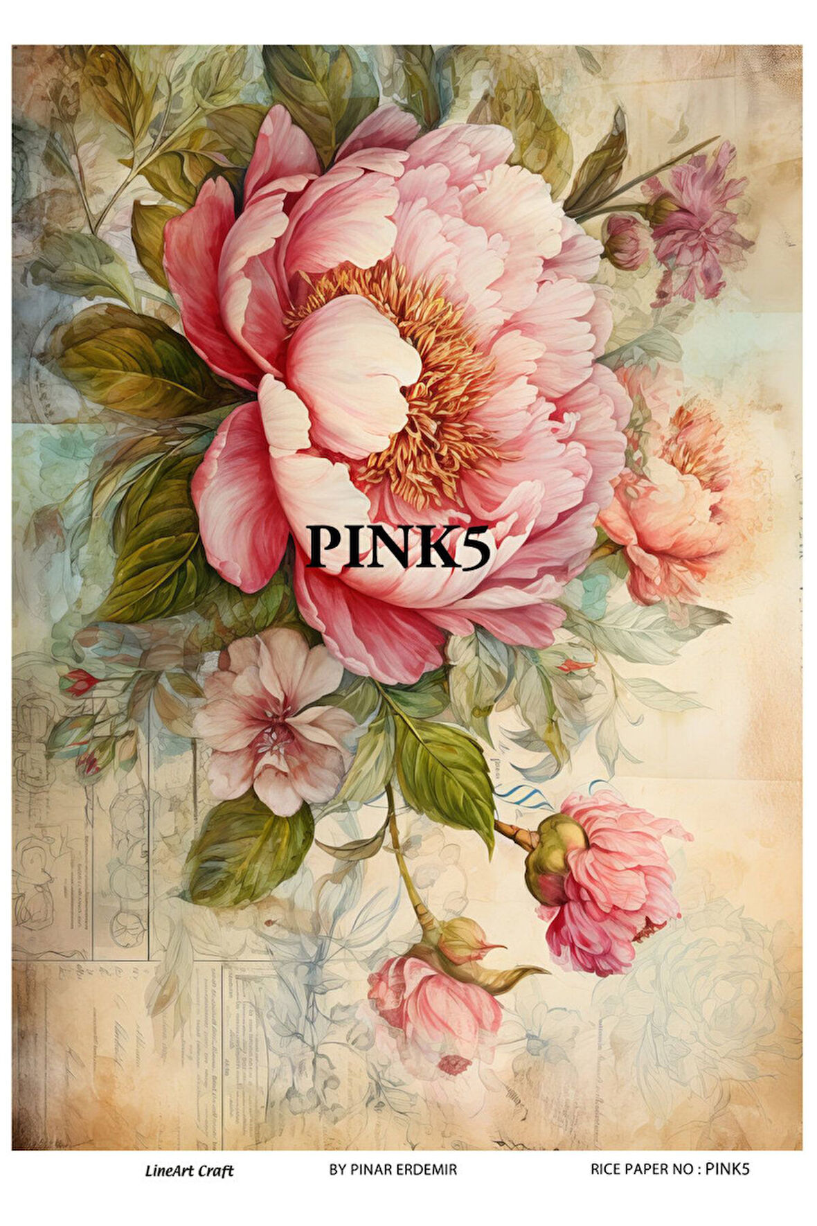 Lineart Pirinç Dekopaj PINK5