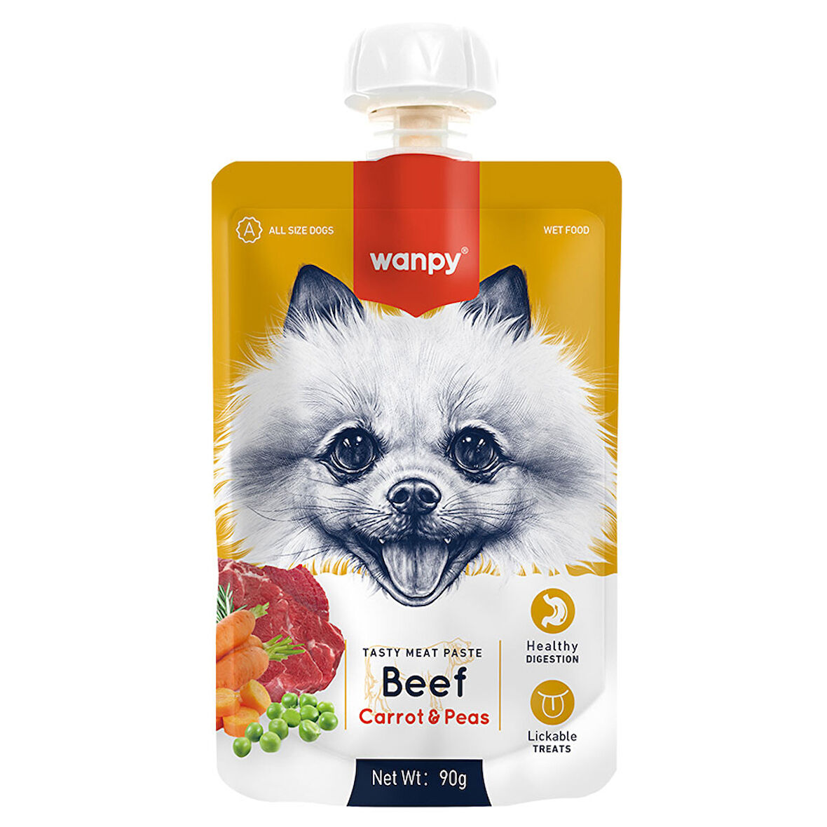 Petlovebutik Taze Sığır Etli&Havuçlu Köpek Et Ezmesi 90 gr