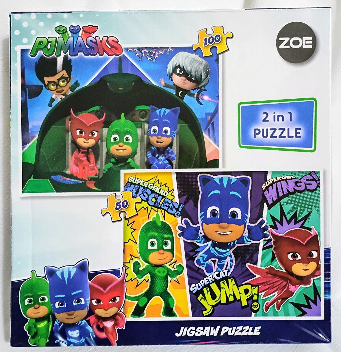 PJ MASKS 2 IN 1 PUZZLE (100 ve 50 parçalık iki yapboz tek kutuda)