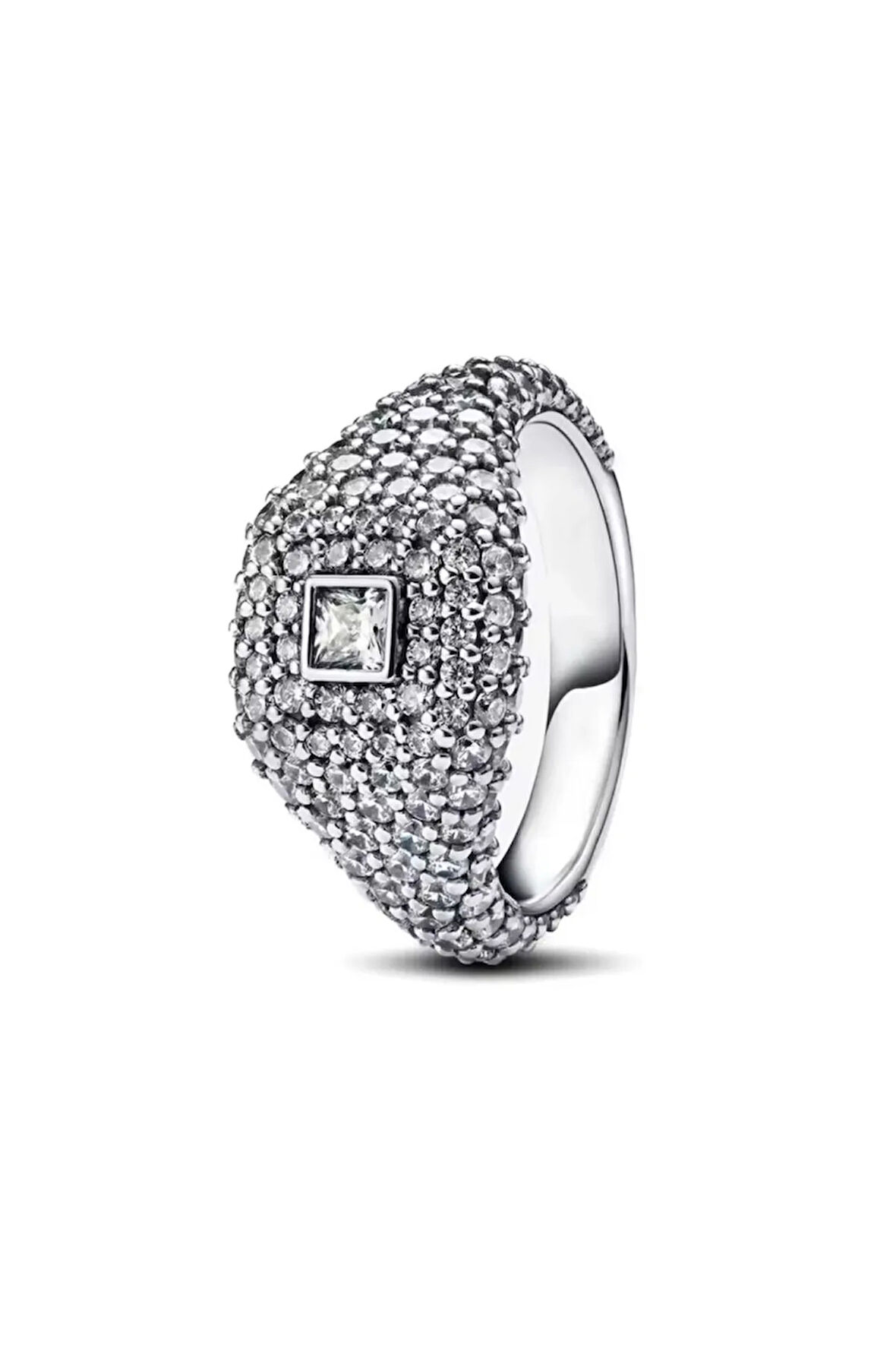Poseidons Jewellery Pave Kare Kokteyl Yüzük