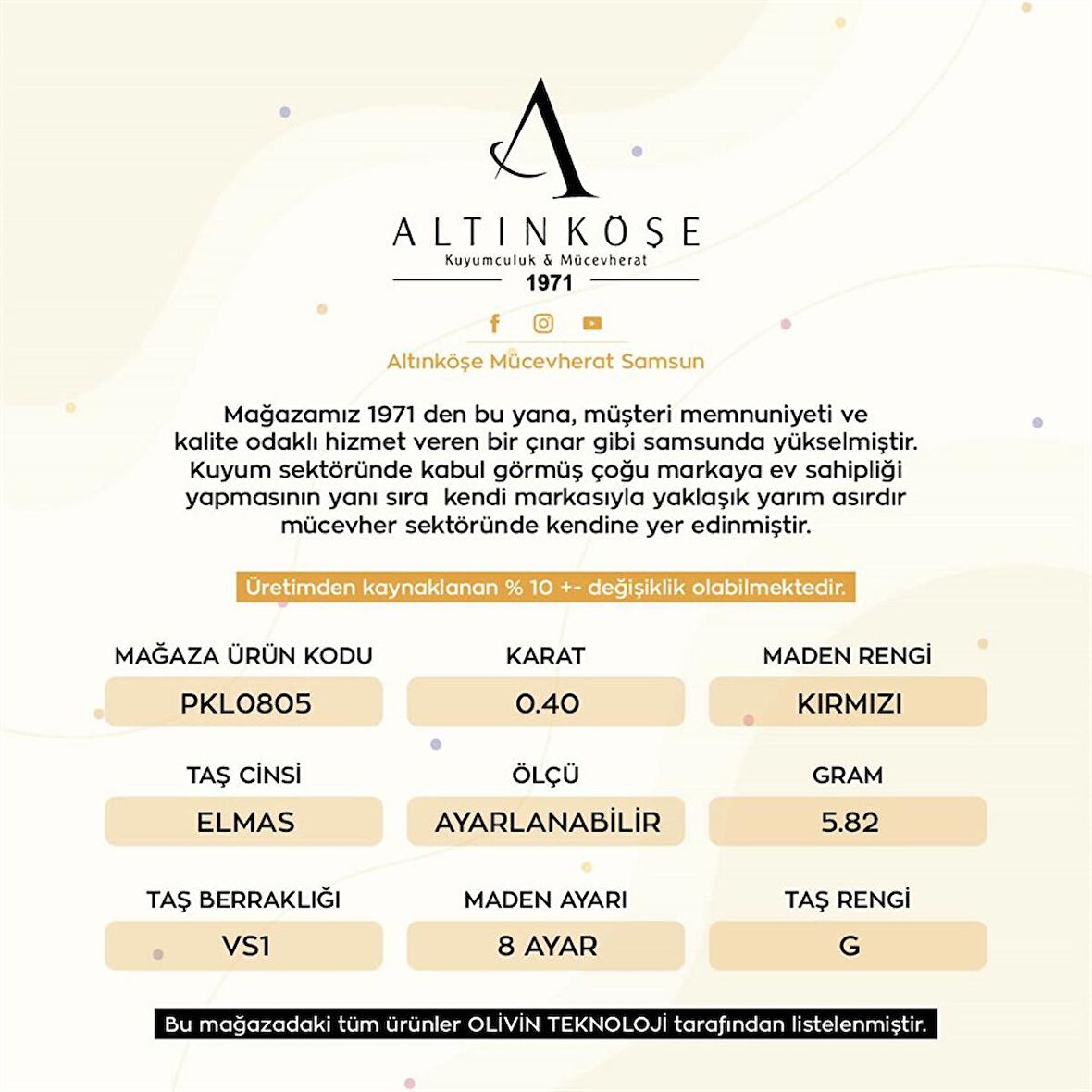 0.40 Crt Elmas Spor Kolye