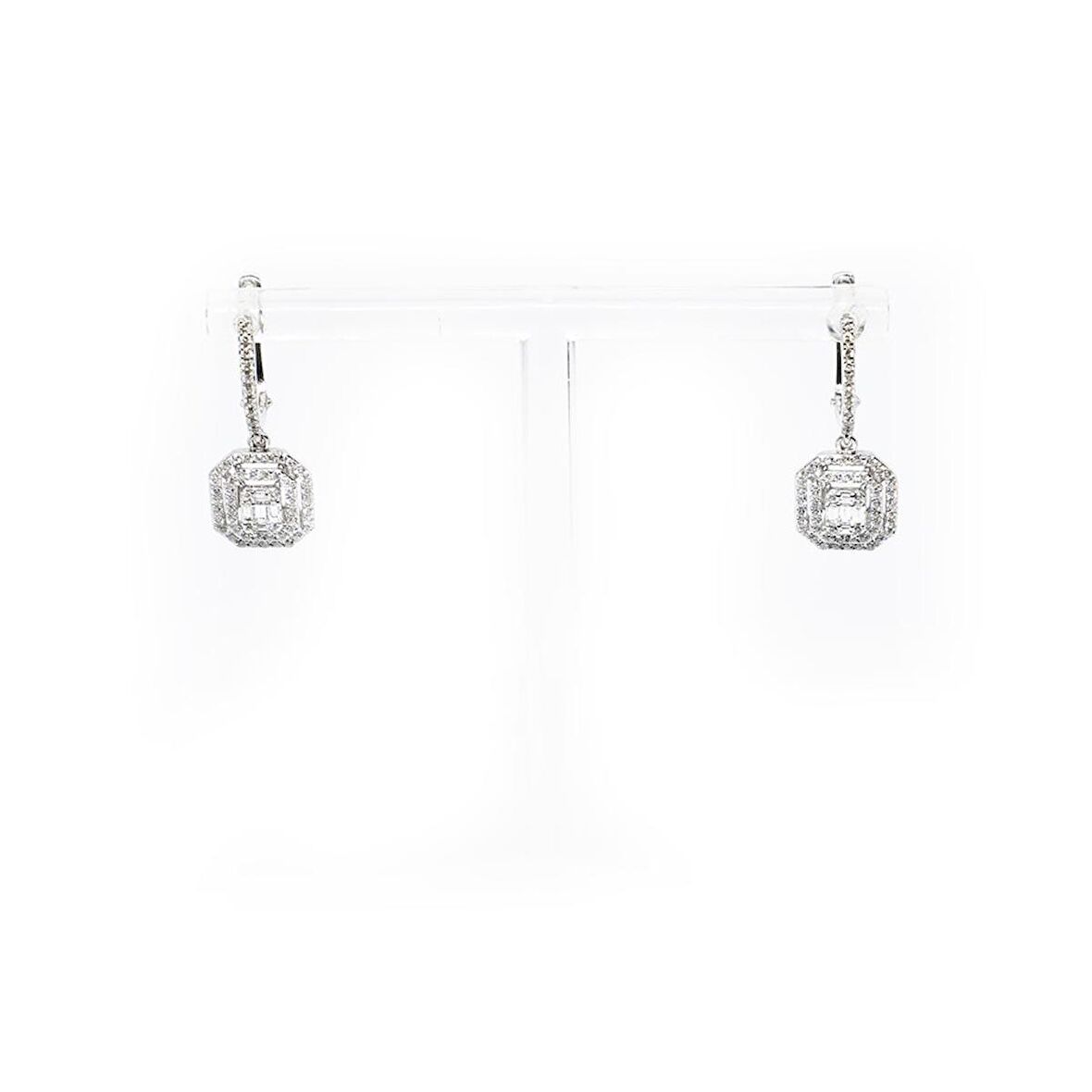 Pırlanta Baget Küpe 0.13 Ct