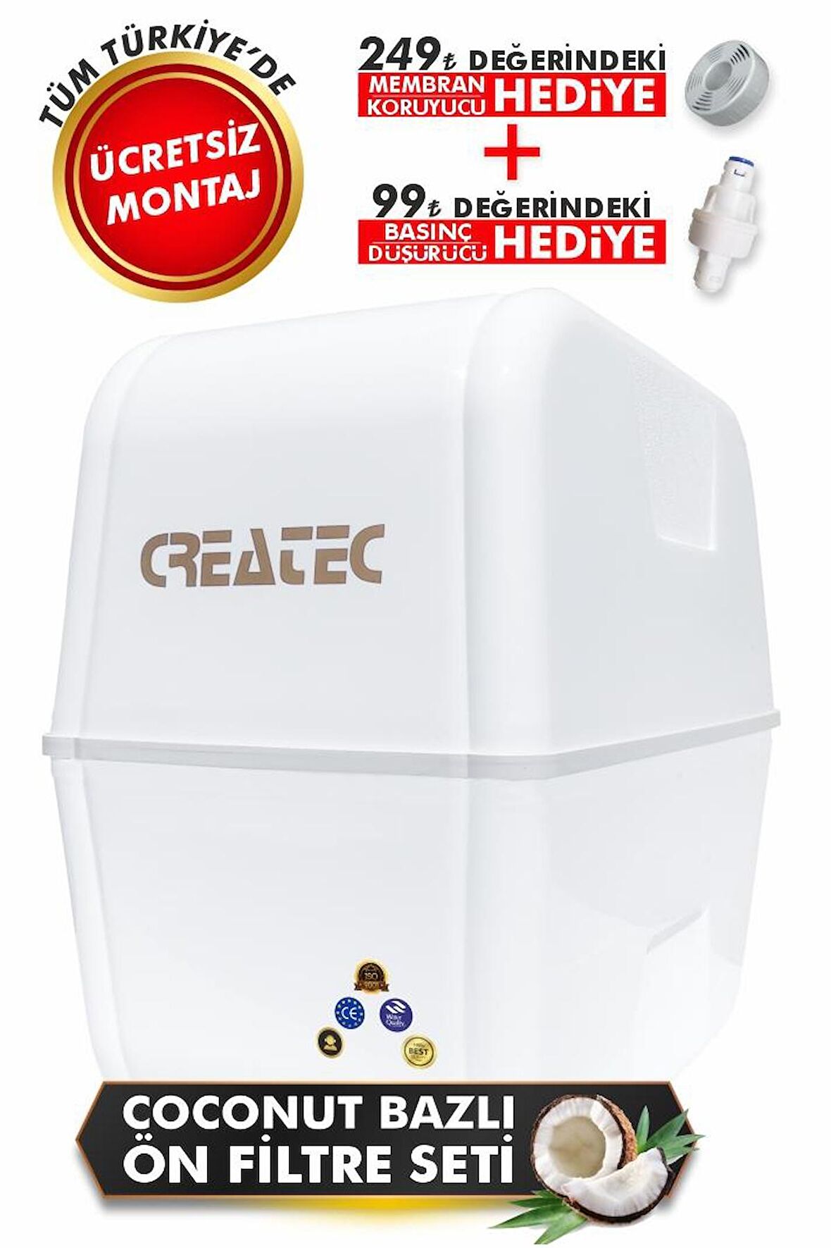 Createc 10 Aşamalı Multimineralli Su Arıtma Cihazı