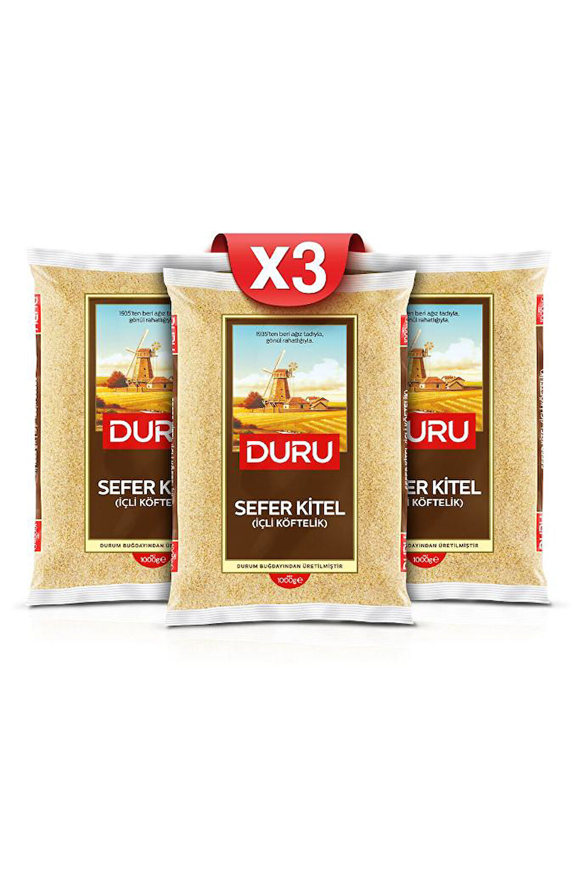 Duru 3'lü Sefer Kitel bulgur (İçli Köftelik) 1 Kg