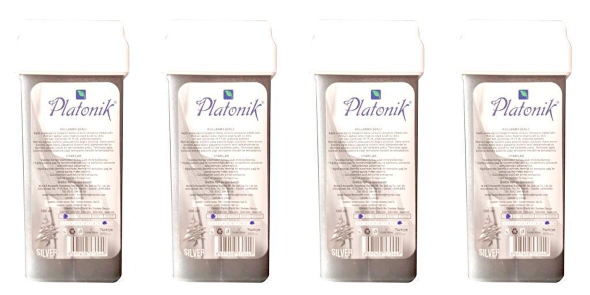 Platonik Kartuş Ağda Gri Silver 100 Ml. (4 Adet)