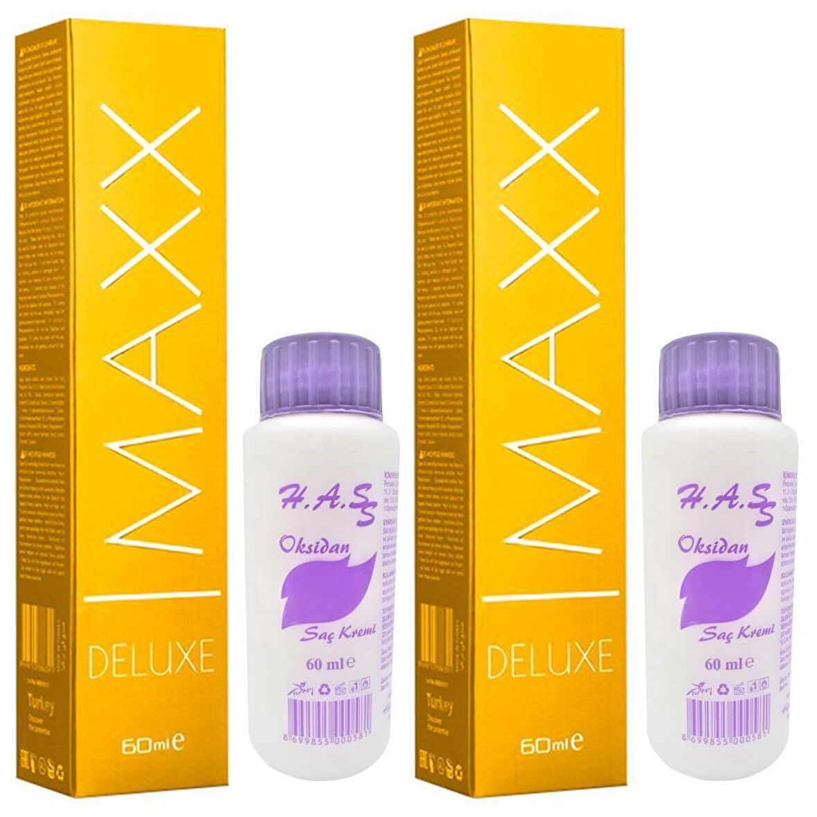 Maxx Deluxe Saç Boyası Küllü Açık Kumral-8/1+Oksidan (2 ADET)