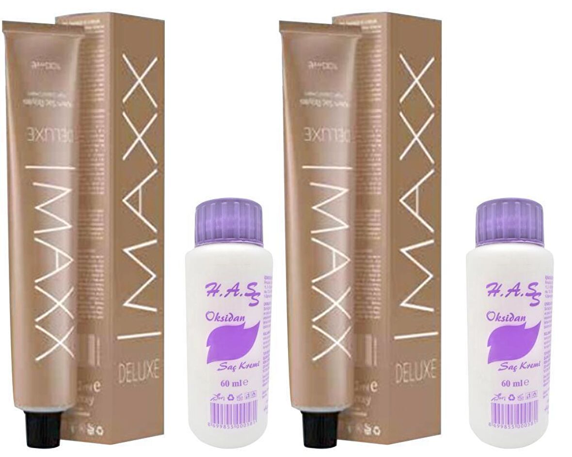 Maxx Deluxe Saç Boyası Açık Kahve-5/0+Oksidan (2 ADET)