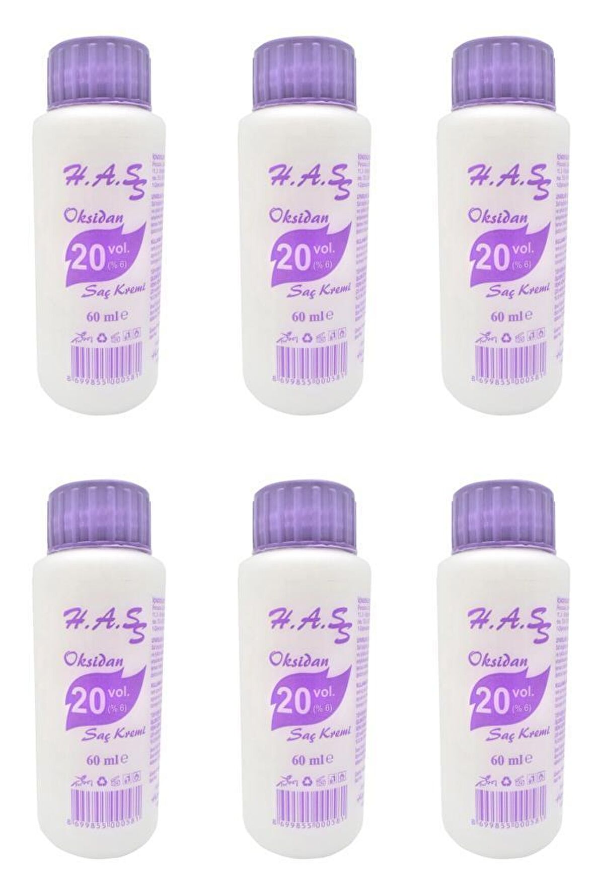 H.A.S Oksidan Peroksit 20 Volüm (%6) 60 Ml. (6 ADET) 