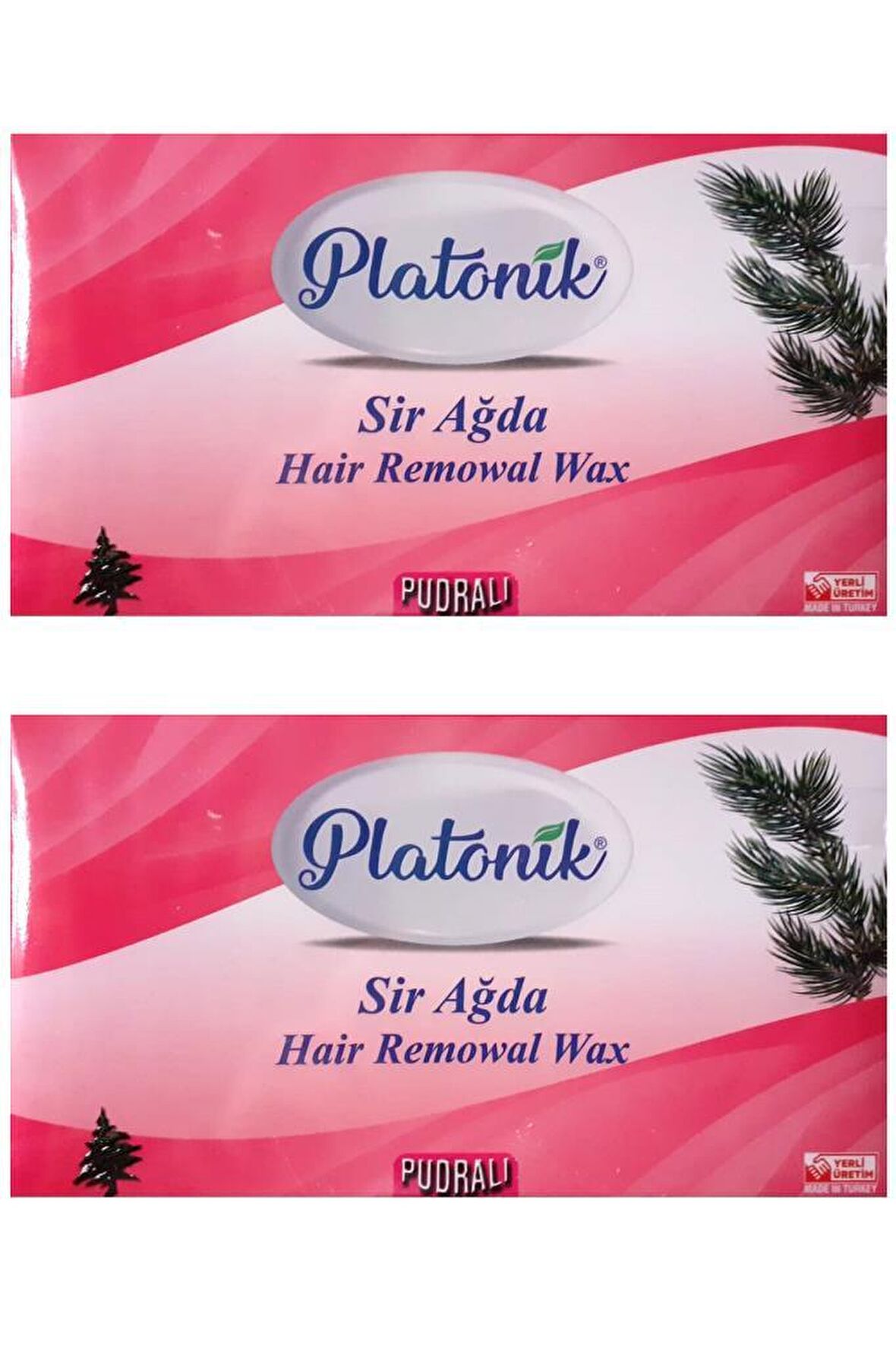 Platonik Pudralı Kalıp Ağda 400 Gr.-Pembe 2'li