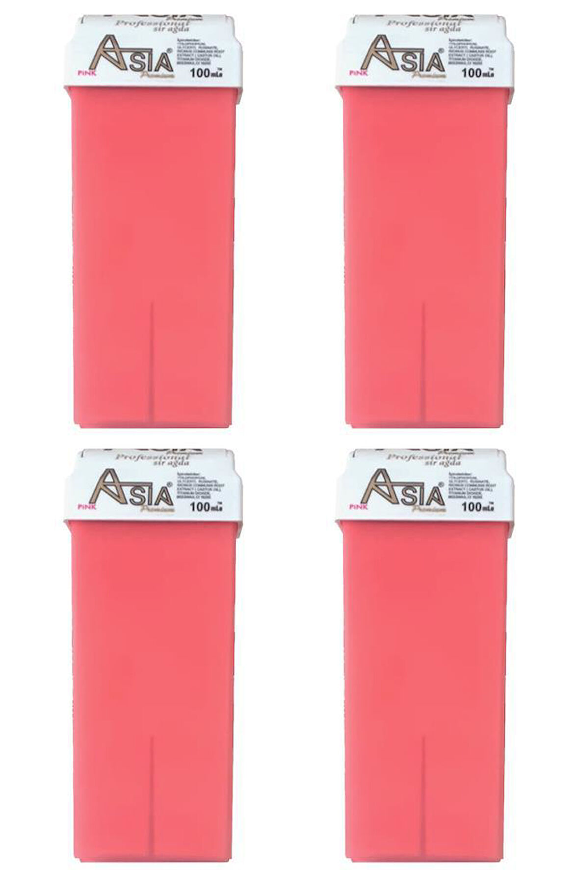 Asia Kartuş Roll On Sir Ağda Pudralı Pembe 100 Ml. 4 Adet