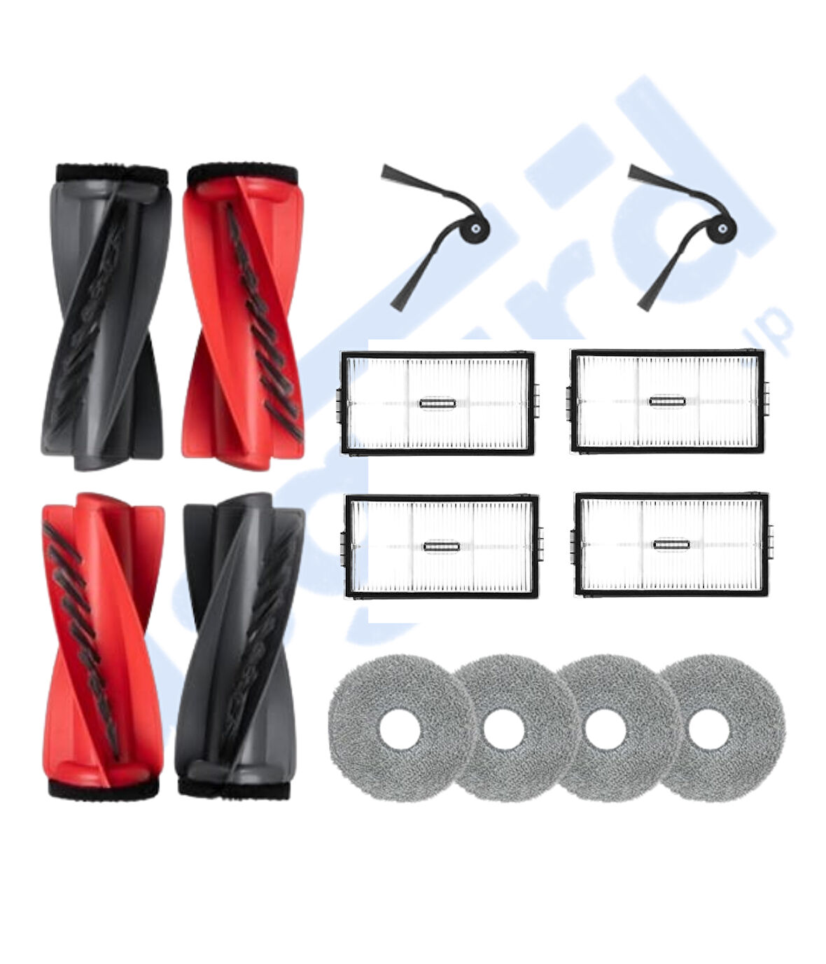 Roborock Saros 10R Uyumlu 2 Ana Fırça 2 Yan Fırça 4 Filtre 4 Mop