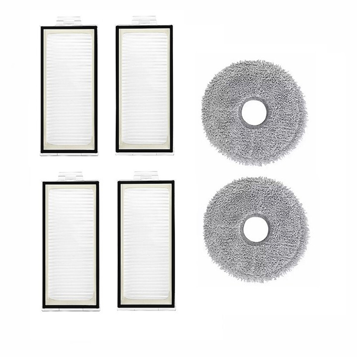 Roborock Qrevo S - Pro - Maxv Uyumlu 4 ADET FİLTRE 2 ADET MOP