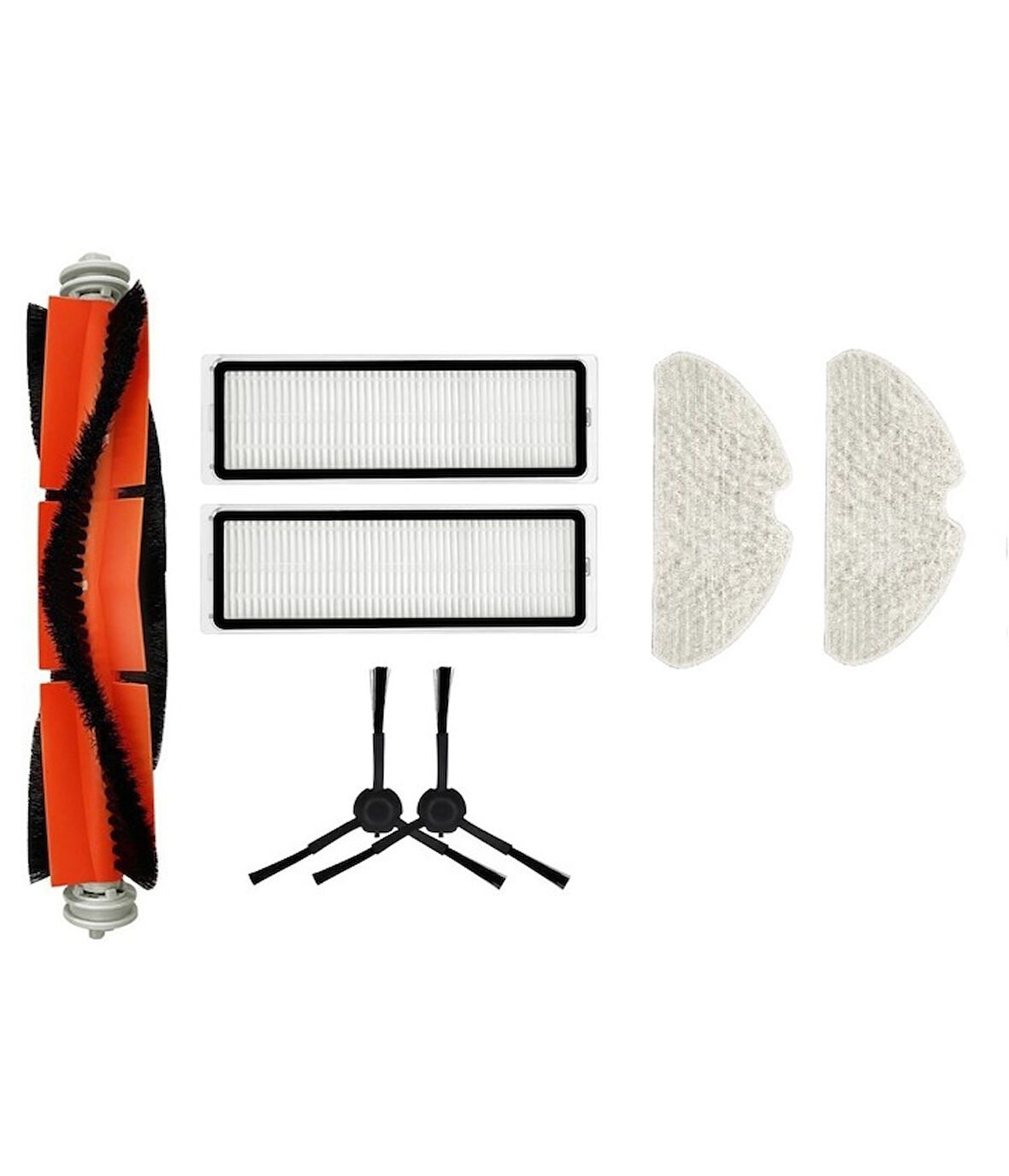 Dream D10S Pro Uyumlu 1 ADET ANA FIRÇA 2 ADET FİLTRE 2 ADET SİYAH YAN FIRÇA 2 ADET MOP