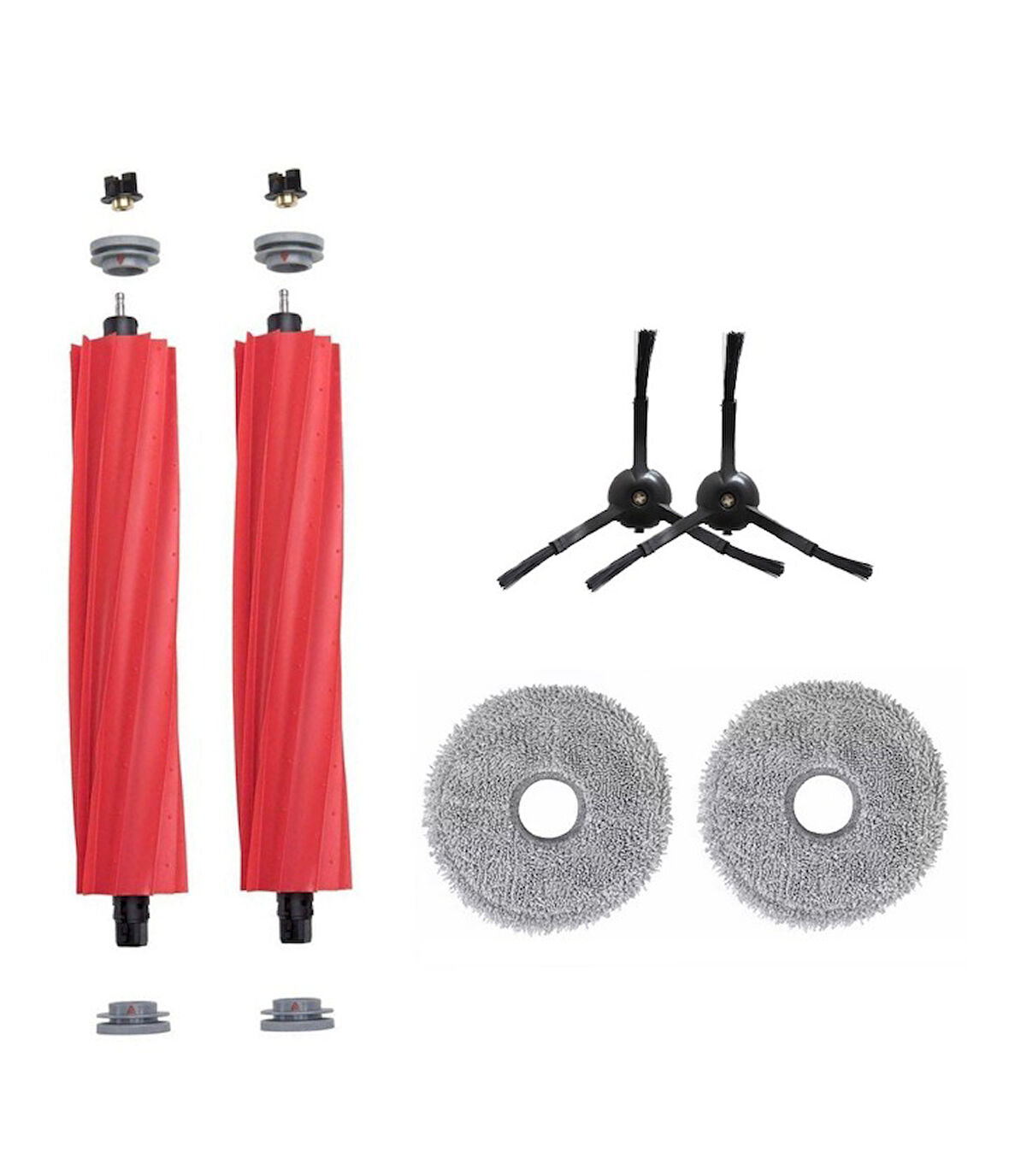 Roborock Qrevo Uyumlu 2 ADET ANA FIRÇA 2 ADET YAN FIRÇA 2 ADET MOP