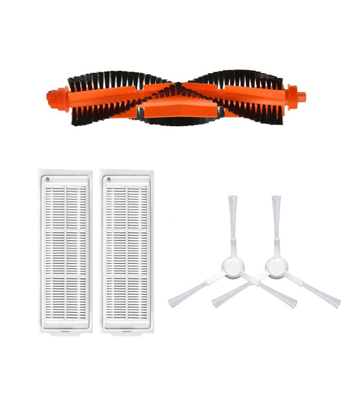 Viomi V2 Max Uyumlu 1 ADET ANA FIRÇA 2 ADET FİLTRE 2 ADET BEYAZ YAN FIRÇA