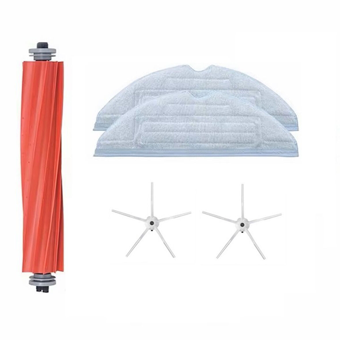 Roborock S7 Max Ultra Uyumlu 1 ADET ANA FIRÇA 2 ADET BEYAZ YAN FIRÇA 2 ADET MOP