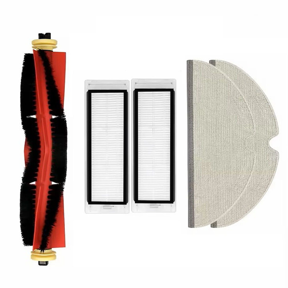 Roborock S50/S55 Maxv Uyumlu 1 ADET ANA FIRÇA 2 ADET FİLTRE 2 ADET MOP