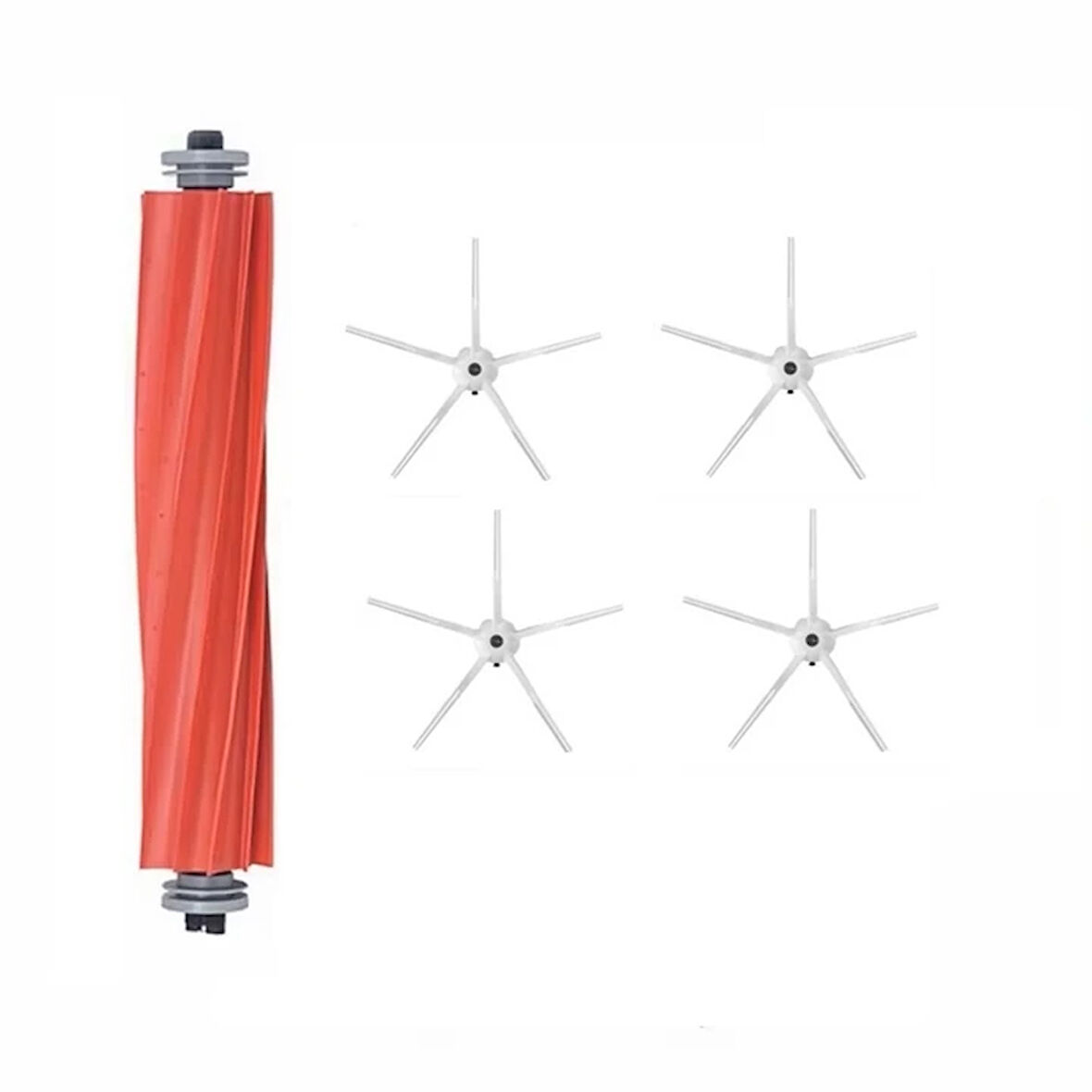 Roborock S7 Pro Ultra Uyumlu 1ADET ANA FIRÇA 4 ADET BEYAZ YAN FIRÇA