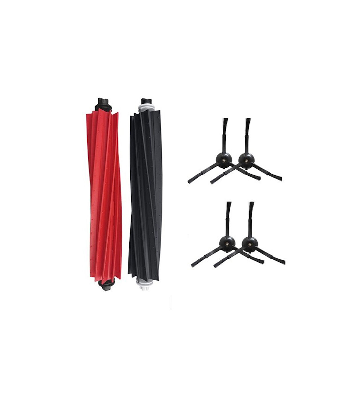 Roborock Q5 Pro+ Uyumlu 1 ADET ANA FIRÇA  4 ADET SİYAH YAN FIRÇA