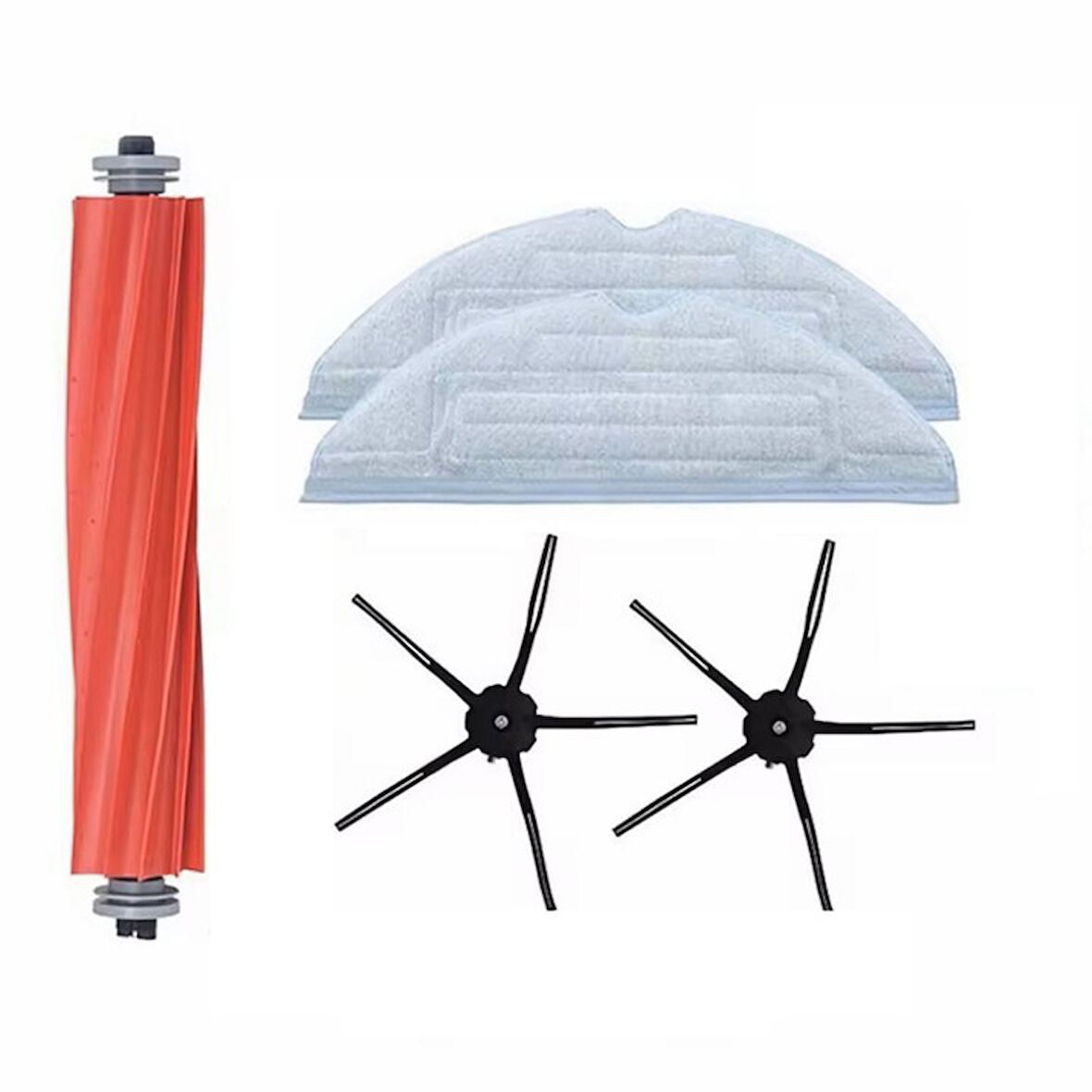 Roborock G10 Uyumlu 1 ADET ANA FIRÇA 2 ADET SİYAH YAN FIRÇA 2 ADET MOP