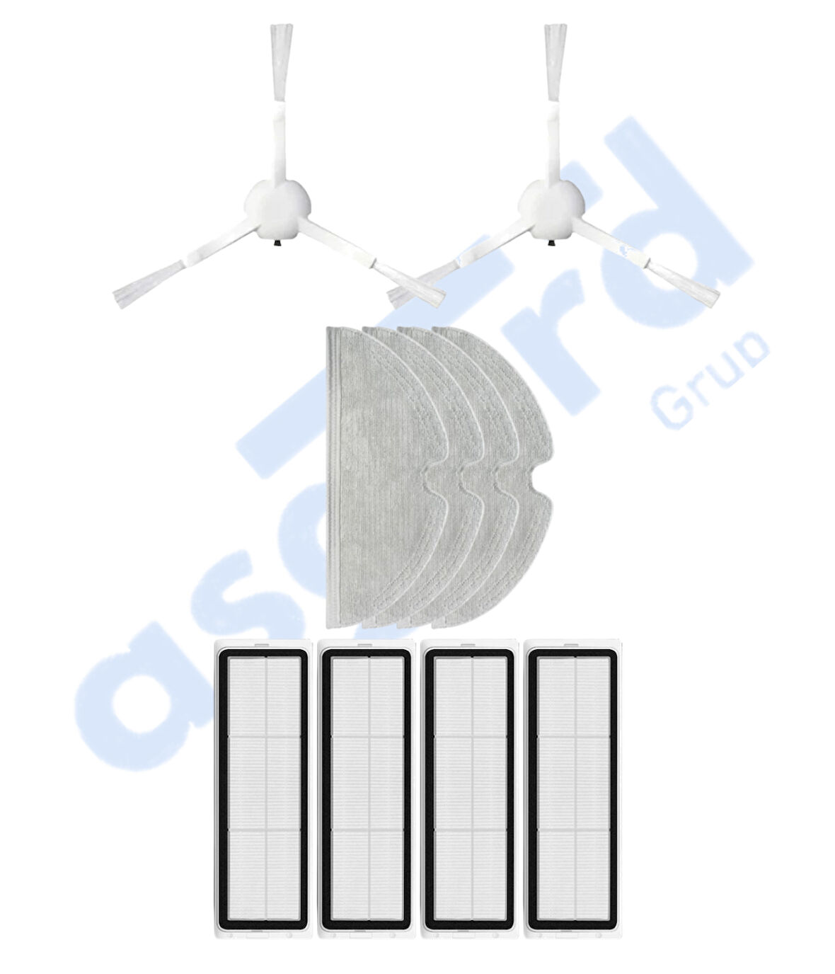 Xiaomi 1C,2C,Mop 2 Uyumlu 2 Yan Fırça 4 Filtre 4 Mop