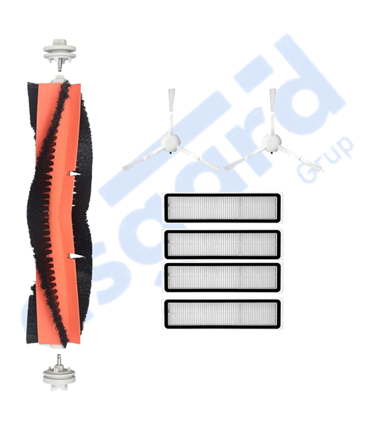 Dreame D9,D9 Max,L10 Pro,D9 Pro Uyumlu 1 Ana Fırça 2 Yan Fırça 4 Filtre